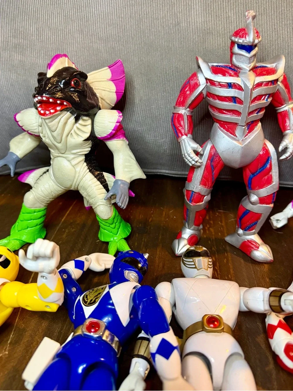 Vintage Collection of (8) 1990s Bandai Original Mighty Morphin Power Rangers